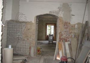 Hudební salónek před rekonstrukcí