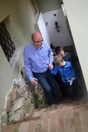 Pan premiér Bohuslav Sobotka na Zámku Potštejn