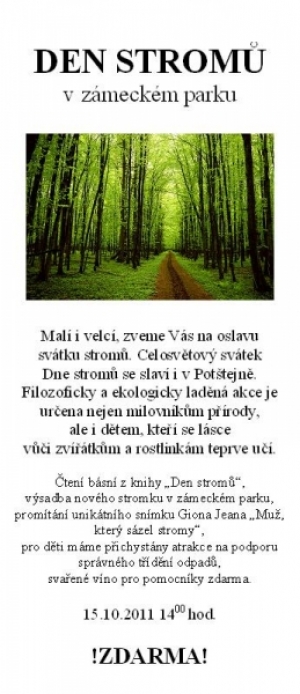 Den stromů v zámeckém parku