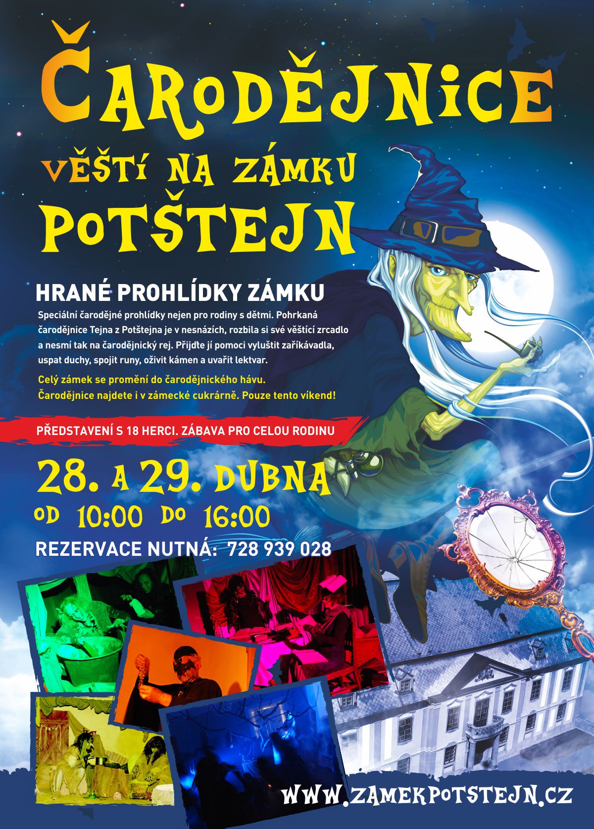Čarodějnice věští na Zámku Potštejn